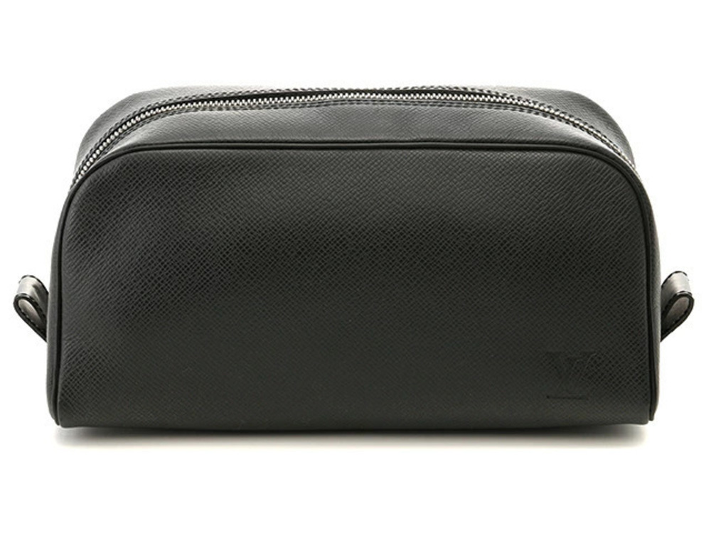 LOUIS VUITTON Trouse Toilette Pouch Clutch Shoulder Bag Taiga Ardoise